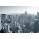 Fototapeta - Czarno-biała panorama Nowego Jorku