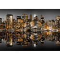 Fototapeta - Złoty Nowy Jork nocą