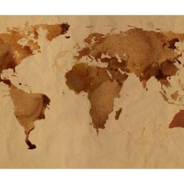 Fototapeta - Brązowa mapa świata