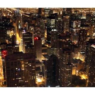 Fototapeta - Miasto nocą - Chicago, USA