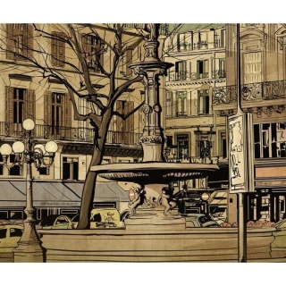 Fototapeta - Parisian fountain