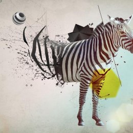 Fototapeta - Abstrakcja, Zebra 3D