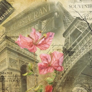 Fototapeta - Bonjour Paris! Vintage