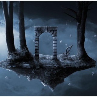 Fototapeta - Brama fantasy, Noc