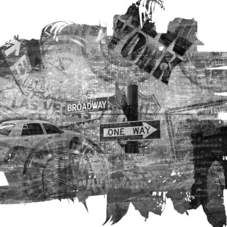 Fototapeta - Czarno-białe graffiti NY