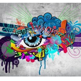 Fototapeta - Graffiti Eye, beton, oko