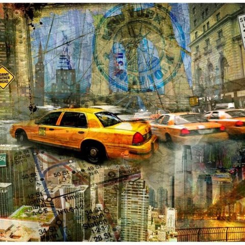 Fototapeta - Graffiti Nowy Jork, Taxi