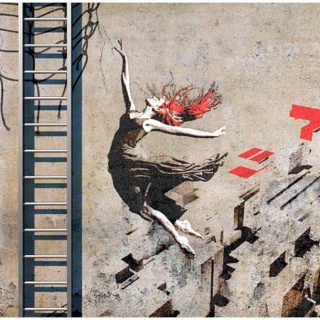 Fototapeta - Graffiti, dziewczyna,mur