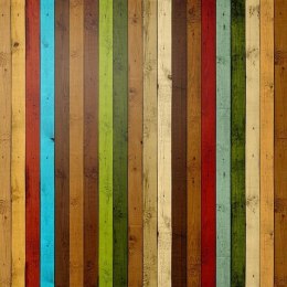 Fototapeta - Kolorowe drewniane deski