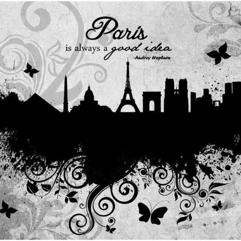 Fototapeta - Kontur symboli Paryża II