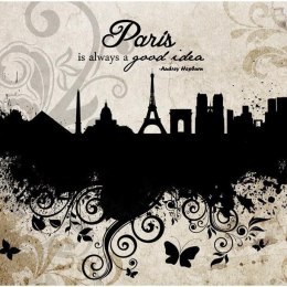 Fototapeta - Kontur symboli Paryża I