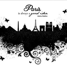 Fototapeta - Kontur symboli Paryża