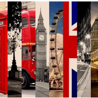 Fototapeta - London, Kolaż, Symbole