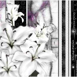Fototapeta - Marmur i Lilie, fiolet