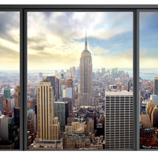 Fototapeta - Miasto za oknem New York