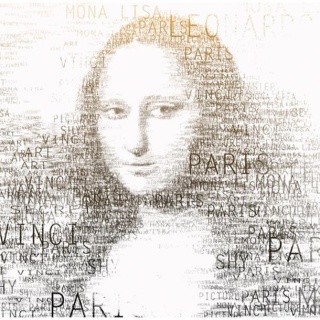Fototapeta - Mona Lisa z napisów
