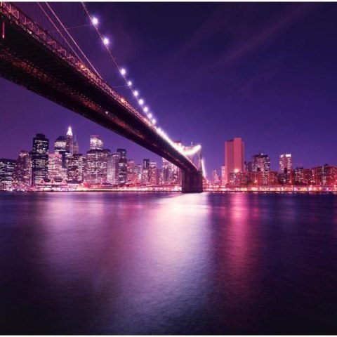 Fototapeta - Most nad miastem nocą