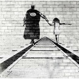 Fototapeta - Superbohater, Banksy