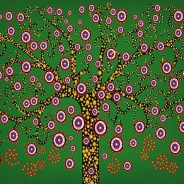 Fototapeta - Zielone drzewo abstrakcja
