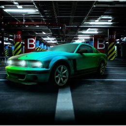 Fototapeta - Zielony samochód, Garaż