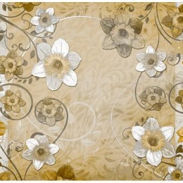 Fototapeta - Złoty wzór, Kwiaty