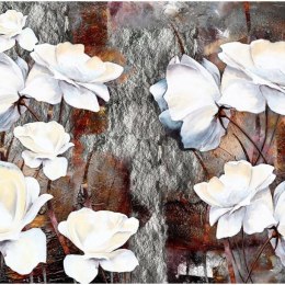 Fototapeta - Abstrakcja, białe kwiaty
