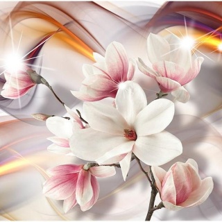 Fototapeta - Artystyczne Magnolie 3D