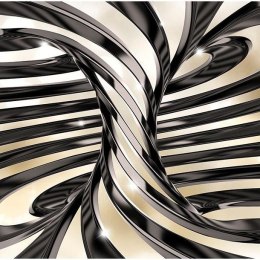Fototapeta - Czarno-biała spirala 3D