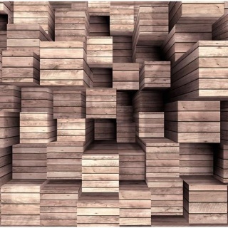 Fototapeta - Drewniane bloki 3D