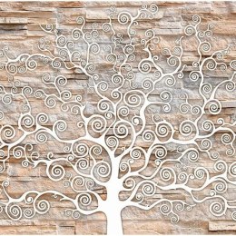 Fototapeta - Kamienny Mur, Drzewo