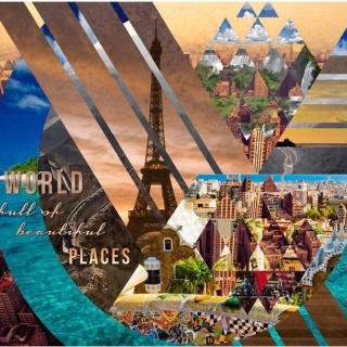 Fototapeta - Kolaż znanych miast