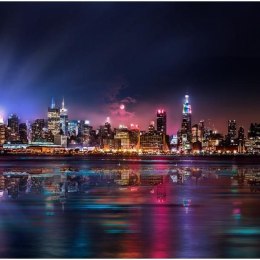 Fototapeta - Kolorowe Światła Nowy Jork
