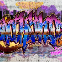 Fototapeta - Kolorowy mural, Graffiti