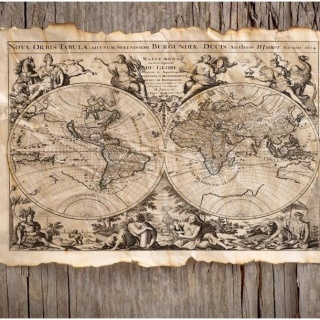 Fototapeta - Nova Orbis Tabula, Mapa