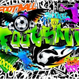 Fototapeta - Piłkarskie graffiti
