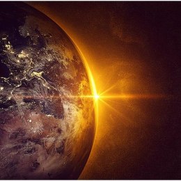 Fototapeta - Planeta ziemia z kosmosu