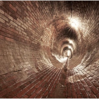 Fototapeta - Podziemny tunel 3D cegły