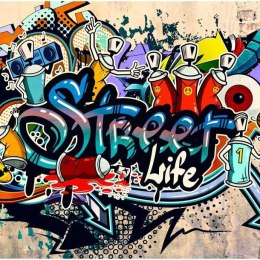 Fototapeta - Street Life, graffiti