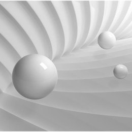 Fototapeta - Symetria bieli, Kule 3D