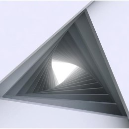 Fototapeta - Tunel, Trójkąt 3D, biała