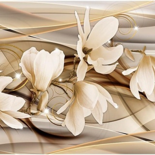 Fototapeta - Złote magnolie 3D