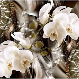 Fototapeta - Złoto i biała orchidea
