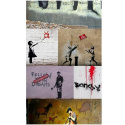 Tapeta na ścianę 10 m - Banksy - kolaż