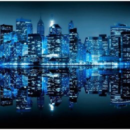 Fototapeta - Niebieskie miasto w nocy