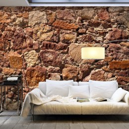 Fototapeta - Brązowy kamienny mur