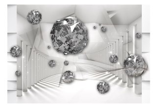 Fototapeta samoprzylepna - Biała 3D, Kule