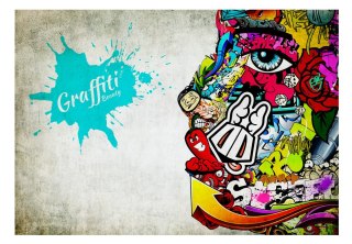 Fototapeta samoprzylepna - Graffiti - Twarz