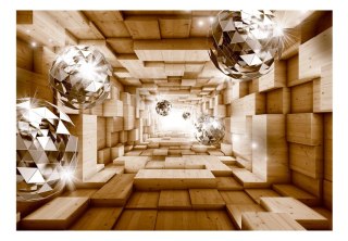 Fototapeta samoprzylepna - Złoty Tunel 3D