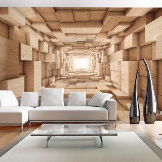Fototapeta samoprzylepna - Beżowy Tunel 3D