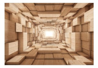 Fototapeta samoprzylepna - Beżowy Tunel 3D